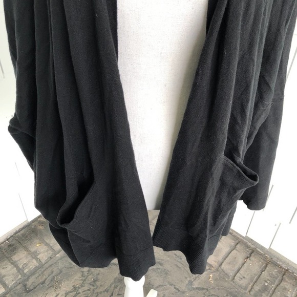 Moth for Anthropologie Women's Black Open Front Cardigan with Pockets sz XS/S - Picture 2 of 4